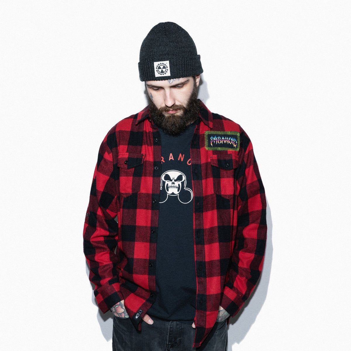 PARANOID PLANET PLAID FLANNEL SHIRT