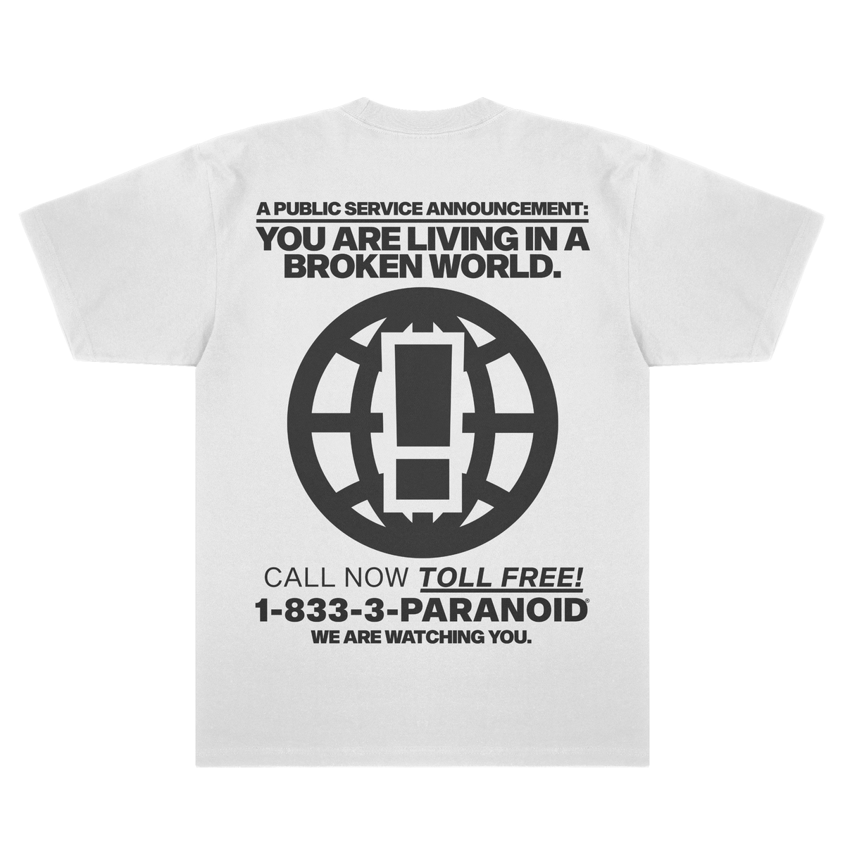 BROKEN WORLD WHITE PREMIUM T-SHIRT