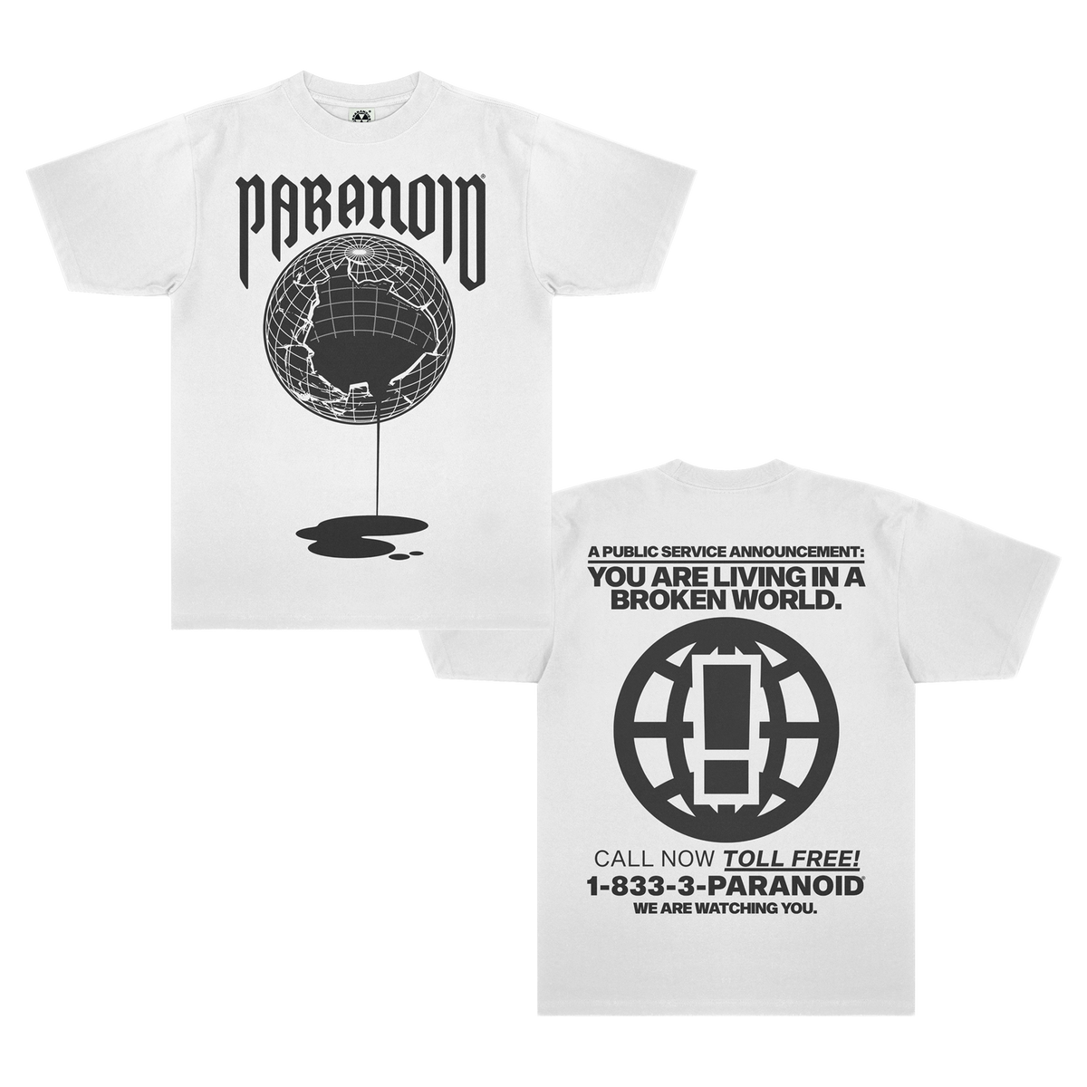 BROKEN WORLD WHITE PREMIUM T-SHIRT