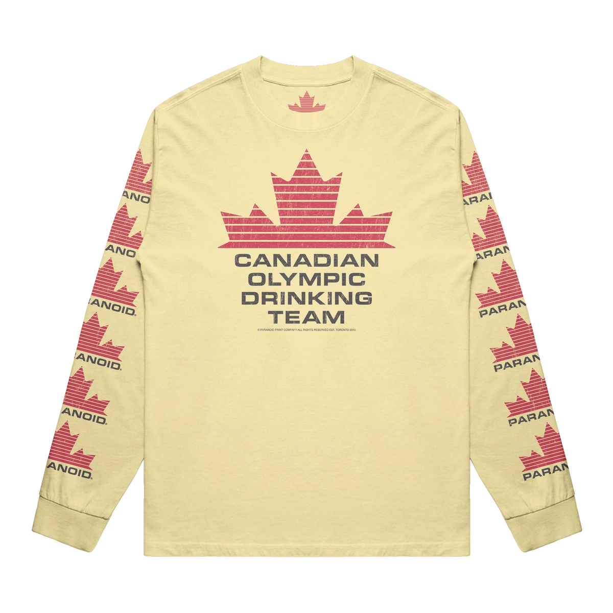 TEAM CANADA PREMIUM LONG SLEEVE YELLOW T-SHIRT