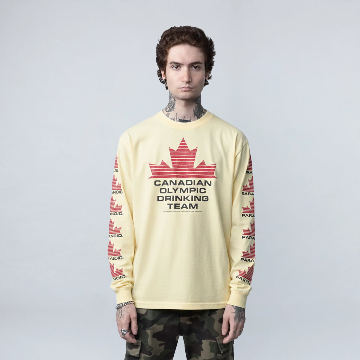 TEAM CANADA PREMIUM LONG SLEEVE YELLOW T-SHIRT