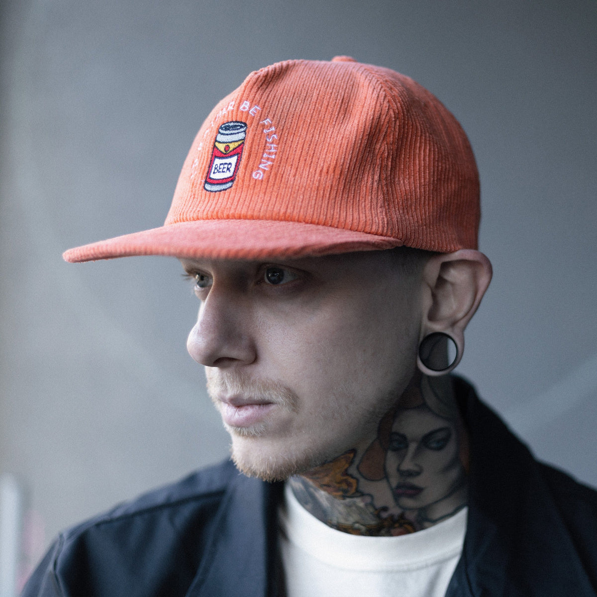 'FISHING' CORDUROY HAT